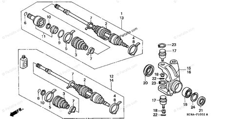 Honda Atv 1999 Oem Parts Diagram For Front Final Gear