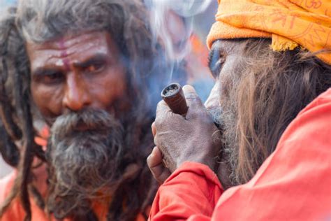 Sadhus Hindu Saints And Holy Smoke Stock Photos Pictures And Royalty