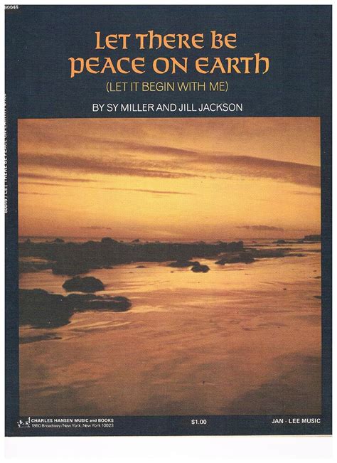 Let There Be Peace On Earth Let It Begin With Me Sy Miller And Jill Jackson Books