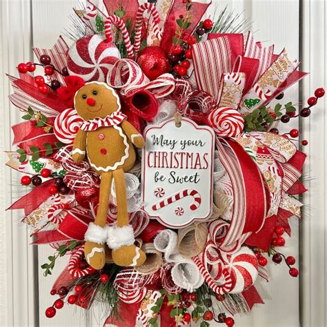 Christmas Wreath Gingerbread Etsy