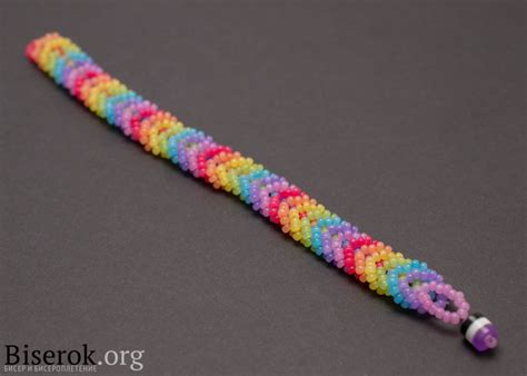 How To Diy Rainbow Color Woven Beaded Bracelet