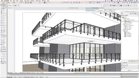 Dmd Railing Drawing An Archicad Railing On A Building Youtube