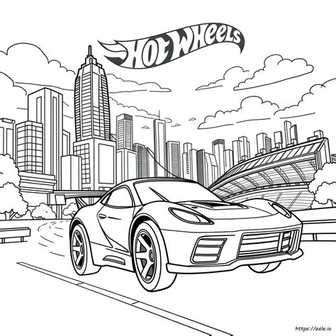 Hot Wheels City Para Colorir