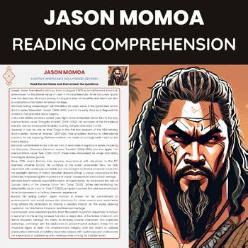 Jason Momoa Native American Heritage Reading Comprehension Actor and ...