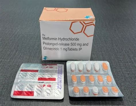 Metformin Hydrochloride Prolonged Release 500 Mg And Glimepiride 1 Mg