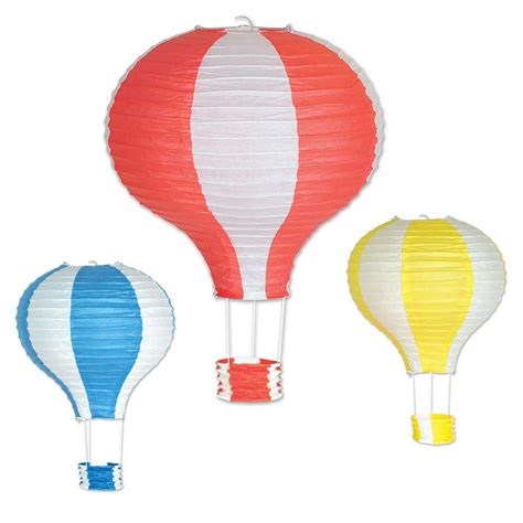 Hot Air Balloon Paper Lanterns World Travel Themed Party Decorations Supplies