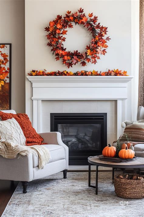 Living Room Fall Wall Decor Autumn Accents Quiet Minimal