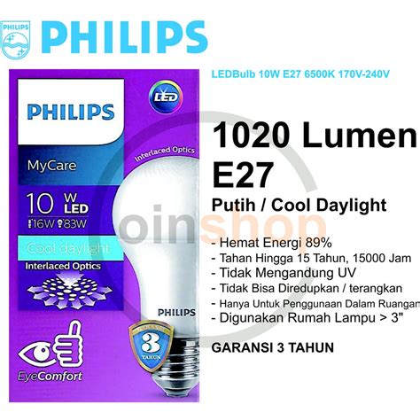 Jual Lampu Bohlam Bulb Led Philips W W Watt Watt Shopee