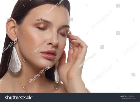 Close Portrait Face Beautiful Skin Nude Stock Photo Shutterstock