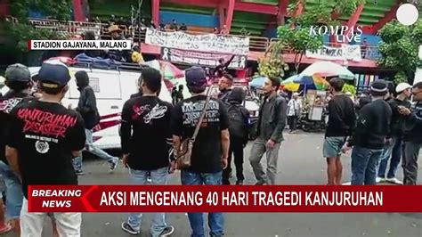 Aremania Lakukan Aksi Solidaritas Untuk Peringati 40 Hari Tragedi