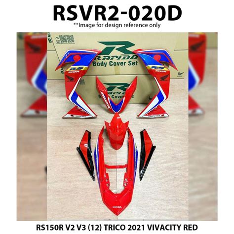 Rapido Cover Set Honda Rs150r V2 V3 12 Trico 2021 Vivacity Red Black