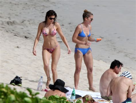 Stephanie Seymour In A Floral Bikini St Barts December Celebmafia