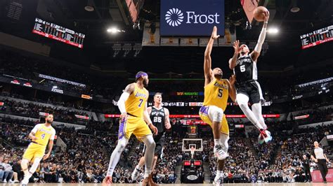 San Antonio Spurs Vs Los Angeles Lakers Battle For The West