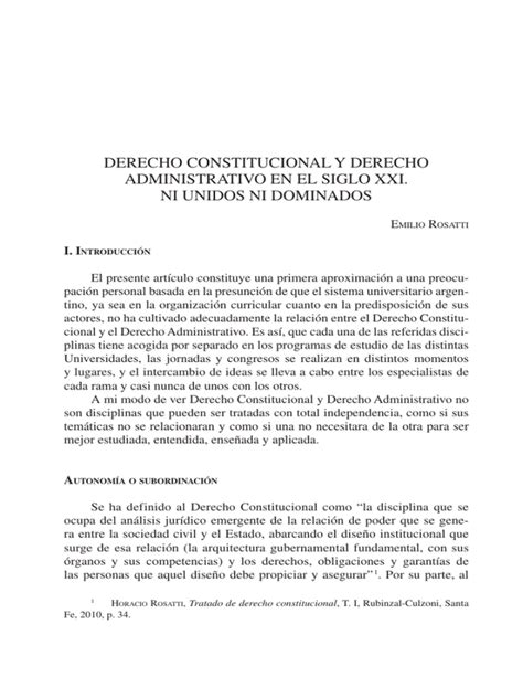 Derecho Constitucional Y Derecho Administrativo En El Siglo Xxi Ni