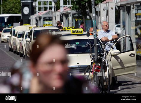 Berlin Germany Taxi Drivers Waiting For Customers At Hardenbergplatz