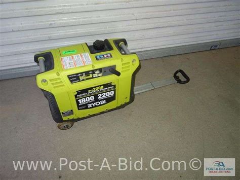 Ryobi 2200 Inverter Generator, - Elsenpeter Auctions & Real Estate, Inc ...