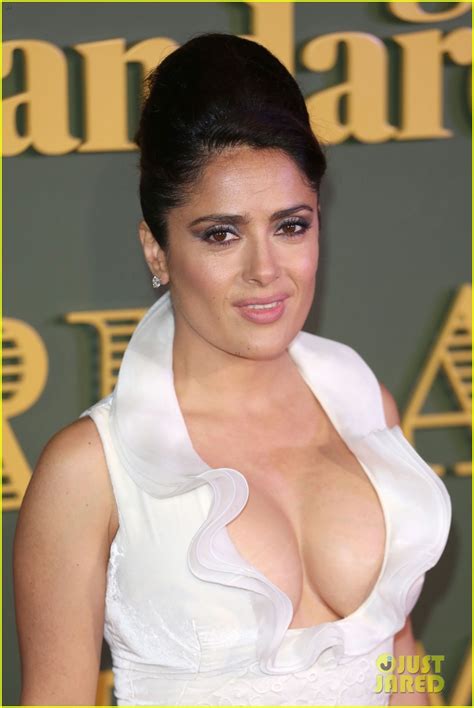 Salma Hayek Shows Off Major Cleavage At Evening Standard Theatre Awards