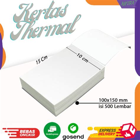 Jual Kertas Thermal Label Barcode X Mm Size A Fold Lipat Termal