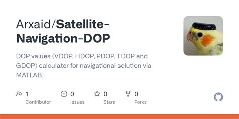 GitHub Arxaid Satellite Navigation DOP DOP Values VDOP HDOP PDOP