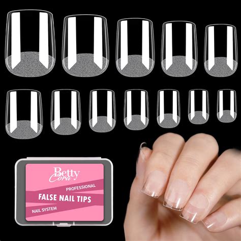 Amazon Short Gel Nail Tips Bettycora Square Nail Tips Pcs Pre