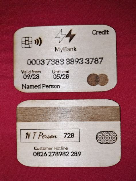 Wooden Credit Cards For Pretend Play Etsy Uk