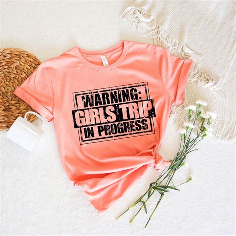 Warning Girls Trip In Progress Shirts Girls Trip Matching Shirt Girls Vacation Shirt Girls