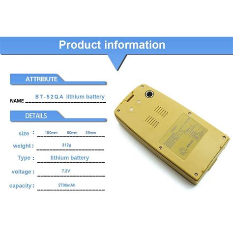 Us Fast X Topcon Bt Qa Total Station Battery For Gts Gpt Series