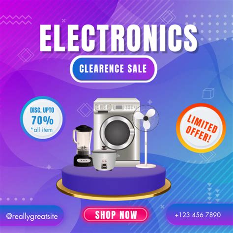 Copy Of Electronics Gadgets Appliance Sale Templates Postermywall