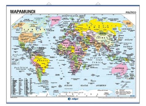 Mapamundi F Sico Pol Tico Mapas Murales Edigol Ediciones