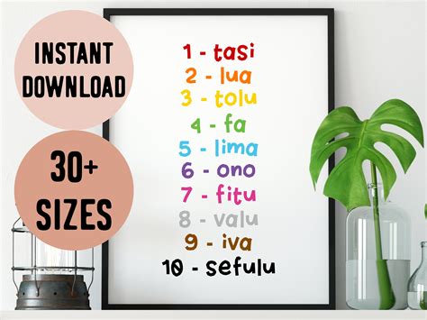 Samoa Language Rainbow Alphabet Numbers And Colours Set Of Etsy