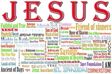 Jesus Name Above All Names Foam Poster Color W Jehovah Shaddai Yahweh