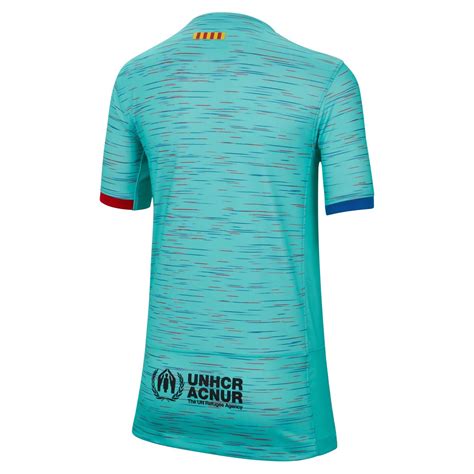 Nike Barcelona Third Shirt 2023 2024 Juniors Aquablack