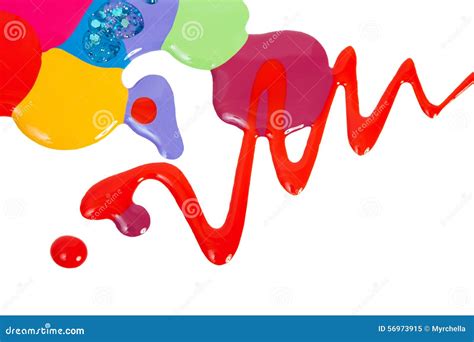 Nail Polish Paint Spills Isolated Stock Image Image Of Cosmetic