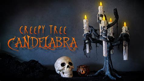 How To Make A Spooky Tree Candelabra With Air Dry Clay Diy Halloween