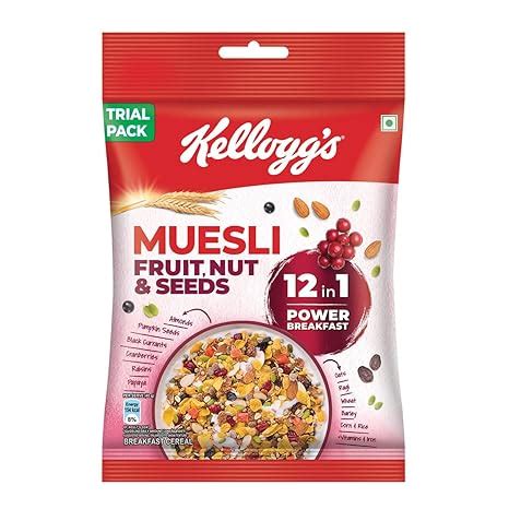 Kelloggs Muesli Fruit Nut Seeds 75g 12 In 1 Power Breakfast