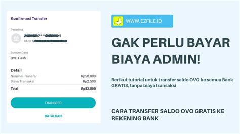 Cara Transfer Saldo OVO Ke Rekening Bank GRATIS Via BukuWarung YouTube