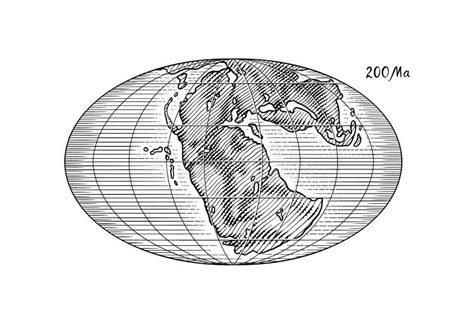 Plate Tectonics On The Planet Earth Pangaea Continental Drift