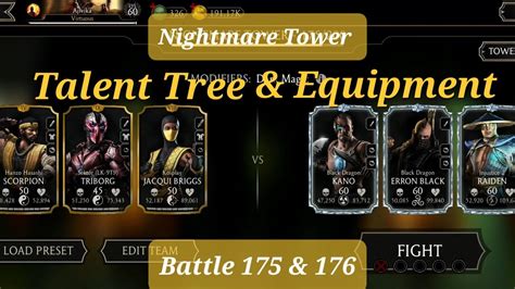 Mk Mobile Nightmare Tower Battle And Talent Tree Equipment