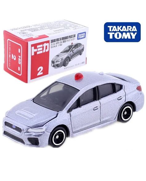 Tomica No 2 Subaru WRX S4 Unmarked Police Car Scale 1 62