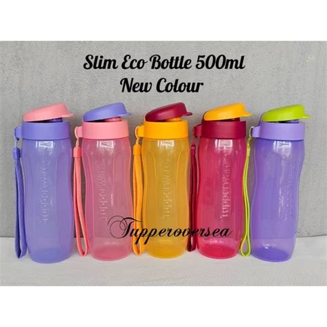 Tupperware Slim Eco Bottle Ml With Flip Top Shopee Malaysia