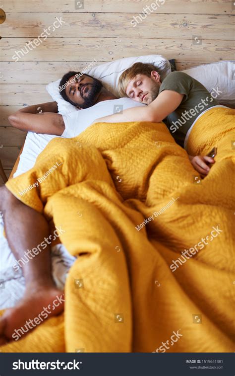 Loving Male Gay Couple Sleeping Bed Stock Photo 1515641381 Shutterstock