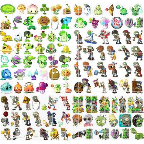 Pcs Plants Vs Zombies Graffiti Deco Stickers Free Mini