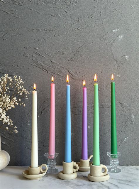 Pastel Colors Taper Candles 10'' Taper Candles - Etsy