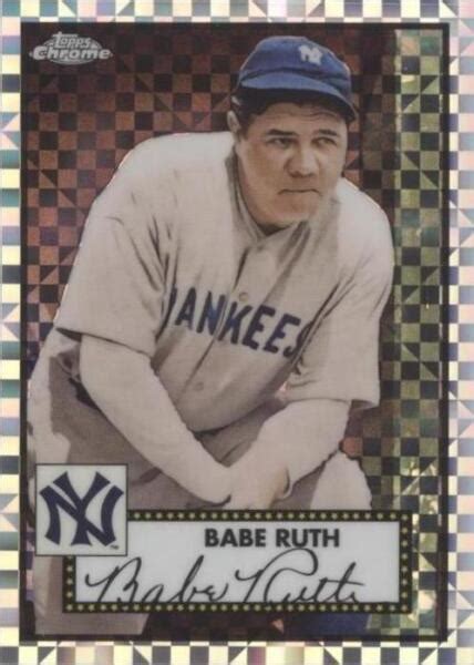 2021 Topps Chrome Platinum Anniversary X Fractor 615 Babe Ruth For