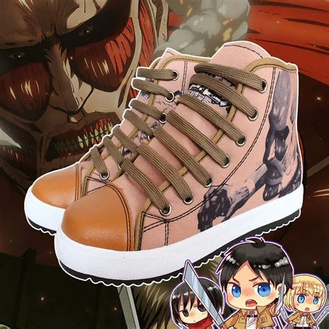 New Attack on Titan Shoes casual Men Japanese Anime man Shingeki no Kyojin Cosplay Canvas Shoes ...