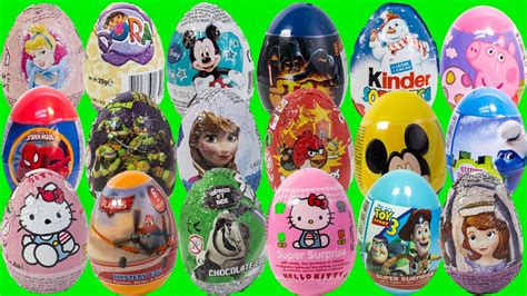 Surprise Eggs Peppa Pig Frozen Mickey Mouse Spiderman Minnie Masha