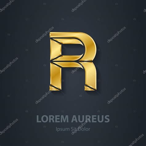 Gold Letter R Stock Vector By Thebackground 67982531