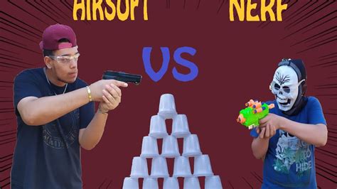 Desafio Airsoft Vs Nerf Youtube