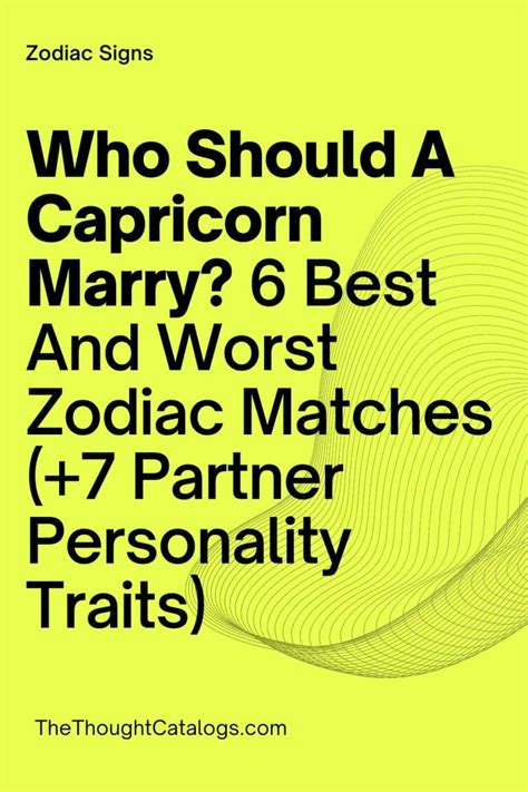 Who Should A Capricorn Marry Best And Worst Zodiac Matches