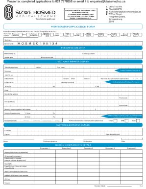 Fillable Online Sizwe Hosmed Member Option Selection Form 2023 Pdf Fax